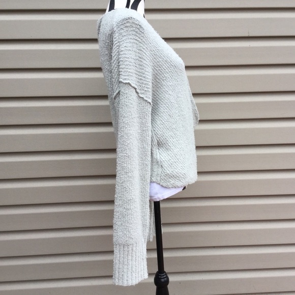 New Free People Gray Sensual Wrap Sweater - Picture 7 of 8